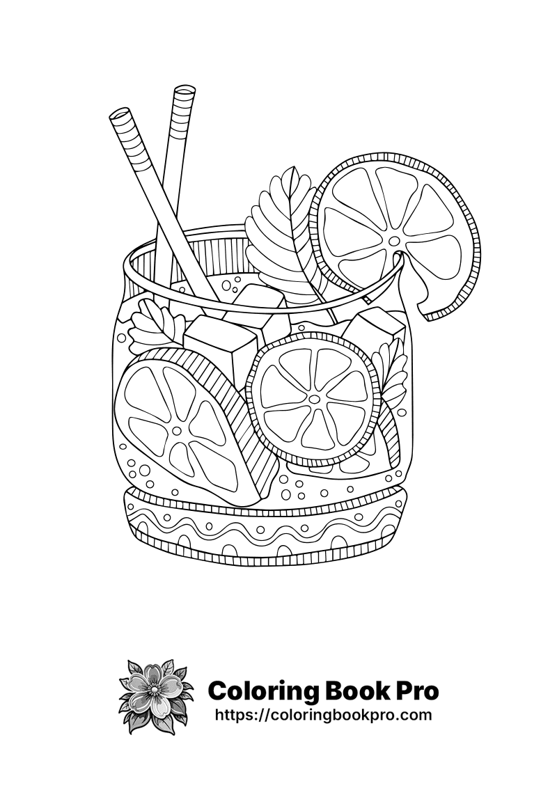 A black and white drawing of a basket full of food. icon