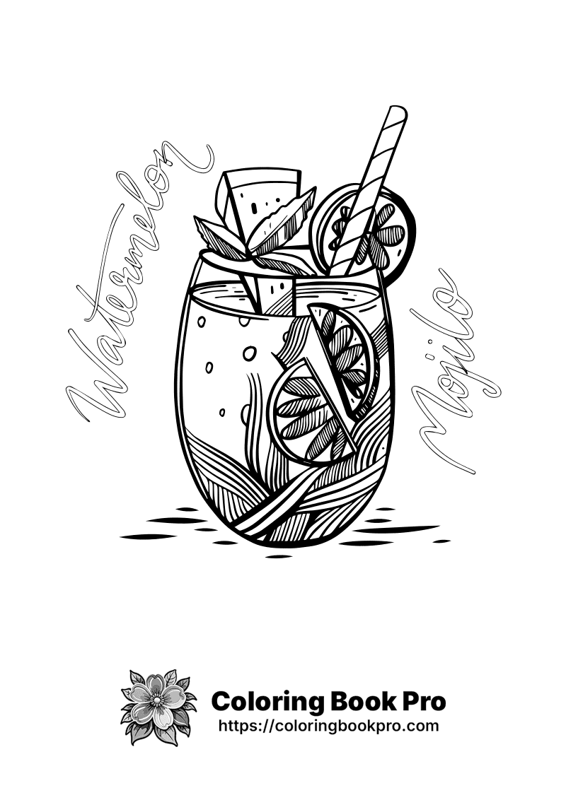 A drawing of a glass of watermelon lemonade. icon