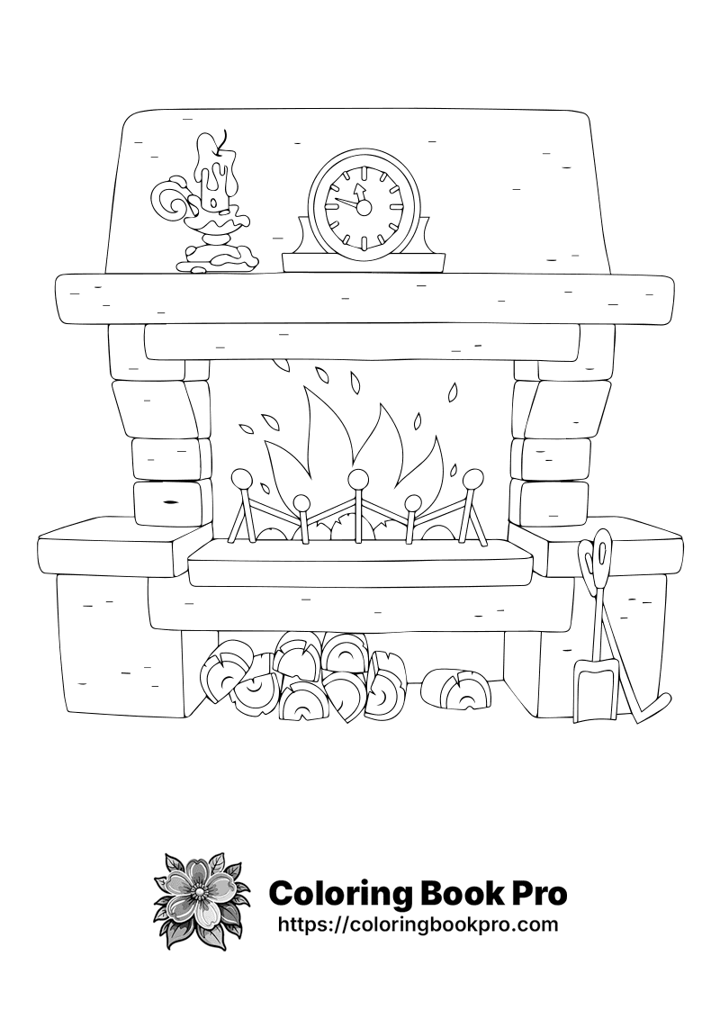 A black and white image of a clock on a shelf. icon