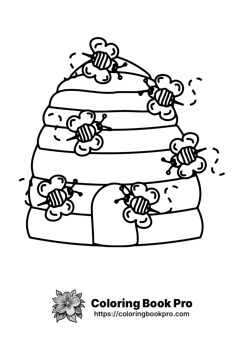 A black and white image of a cake with bees on it. icon