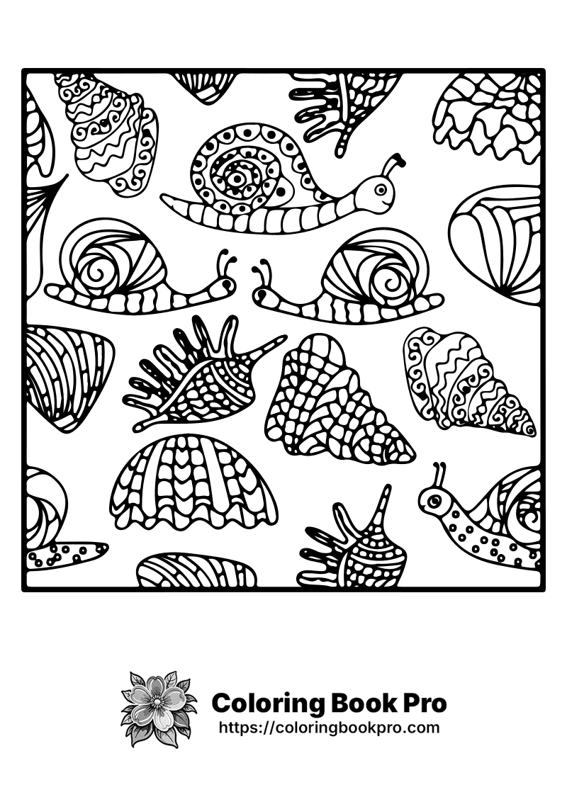 A black and white picture of sea shells. icon