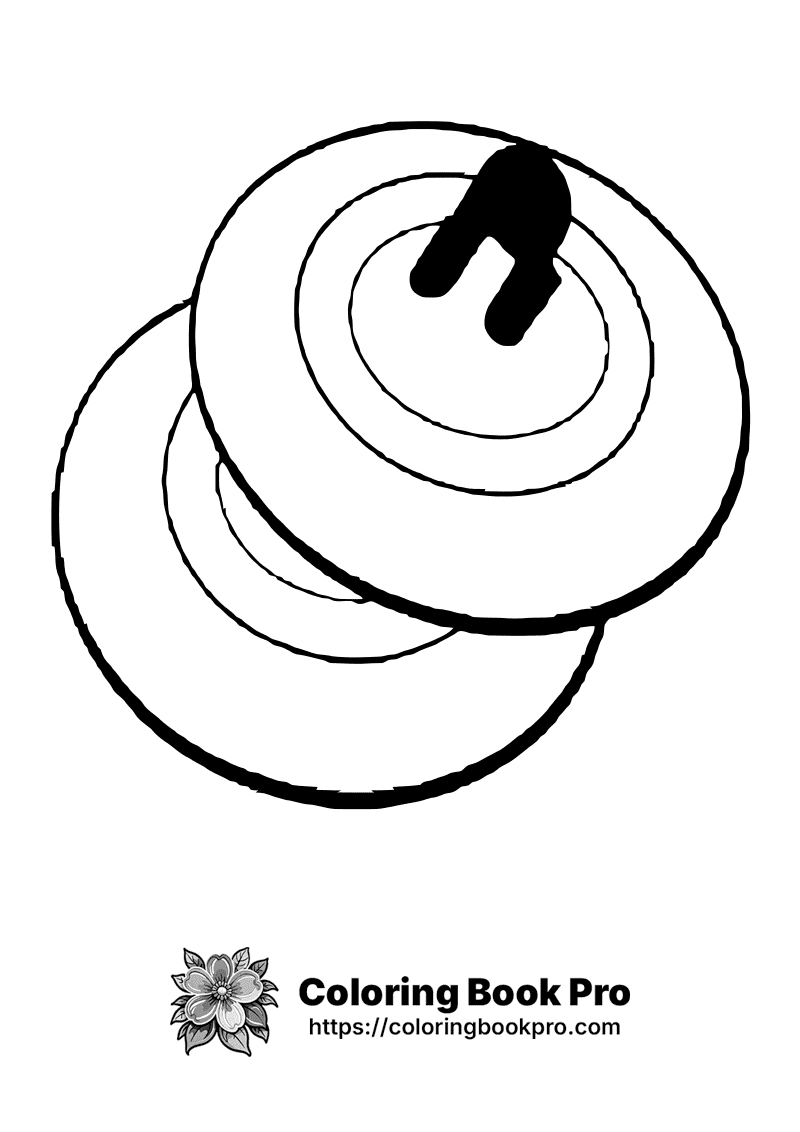 A black and white image of three circles with a shoe on top. icon