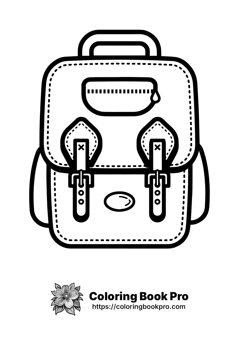 A black and white drawing of a suitcase. icon