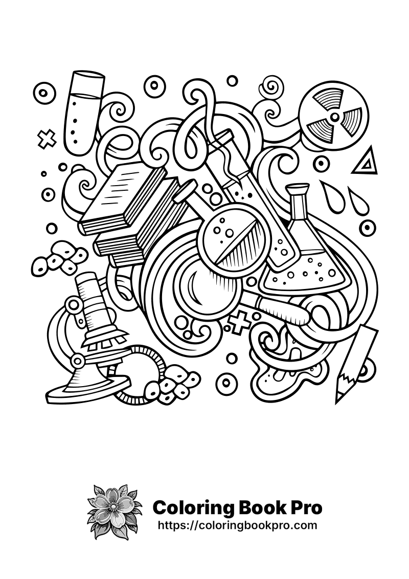 A black and white illustration of a microscope. icon