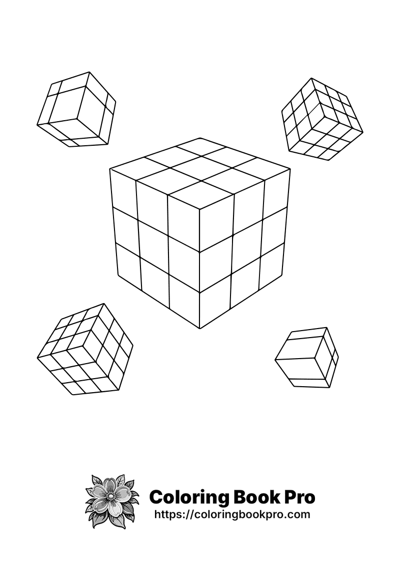 A four cube shapes are shown on a white background. icon