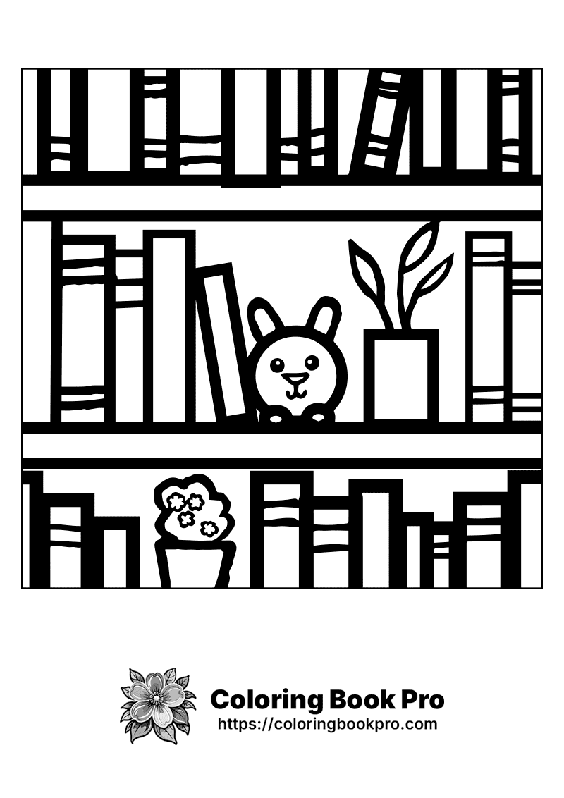A black and white picture of a rabbit and potted plants. icon