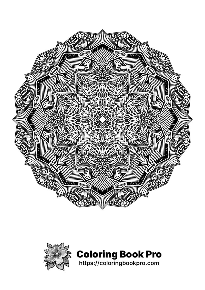 A black and white image of a geometric design. icon