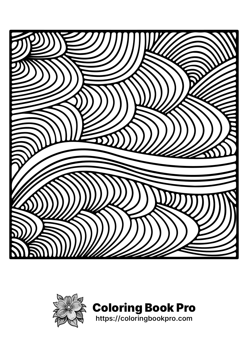 A black and white picture of a wavy pattern. icon