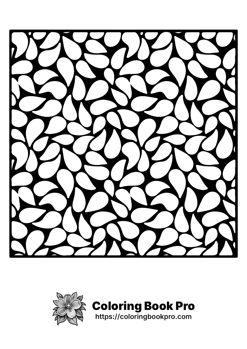 A black and white pattern of leaves icon
