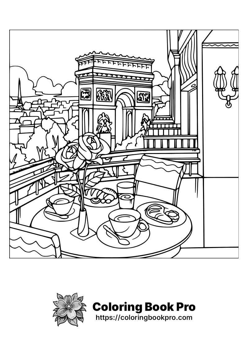 A drawing of a table with a vase of flowers on it. icon