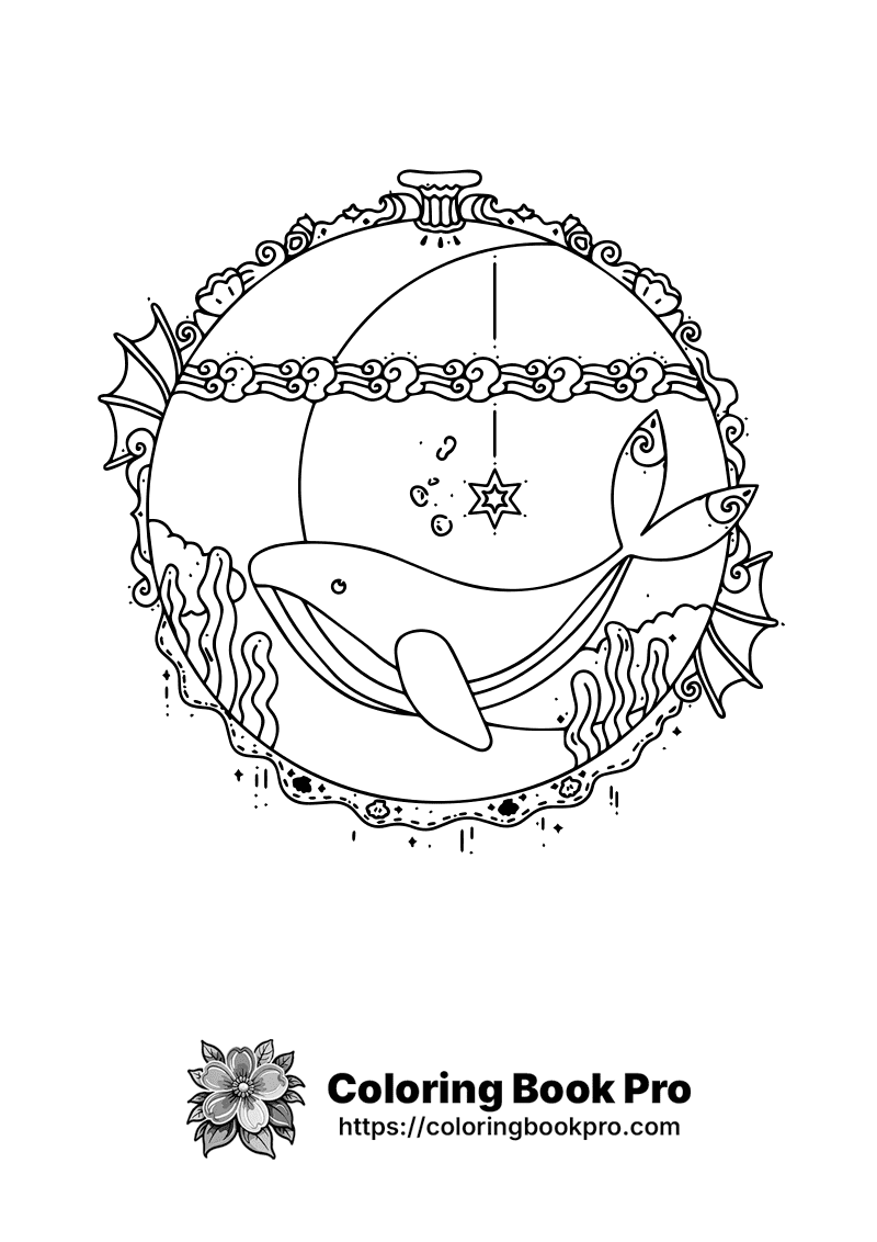 A drawing of a fish in a circle icon