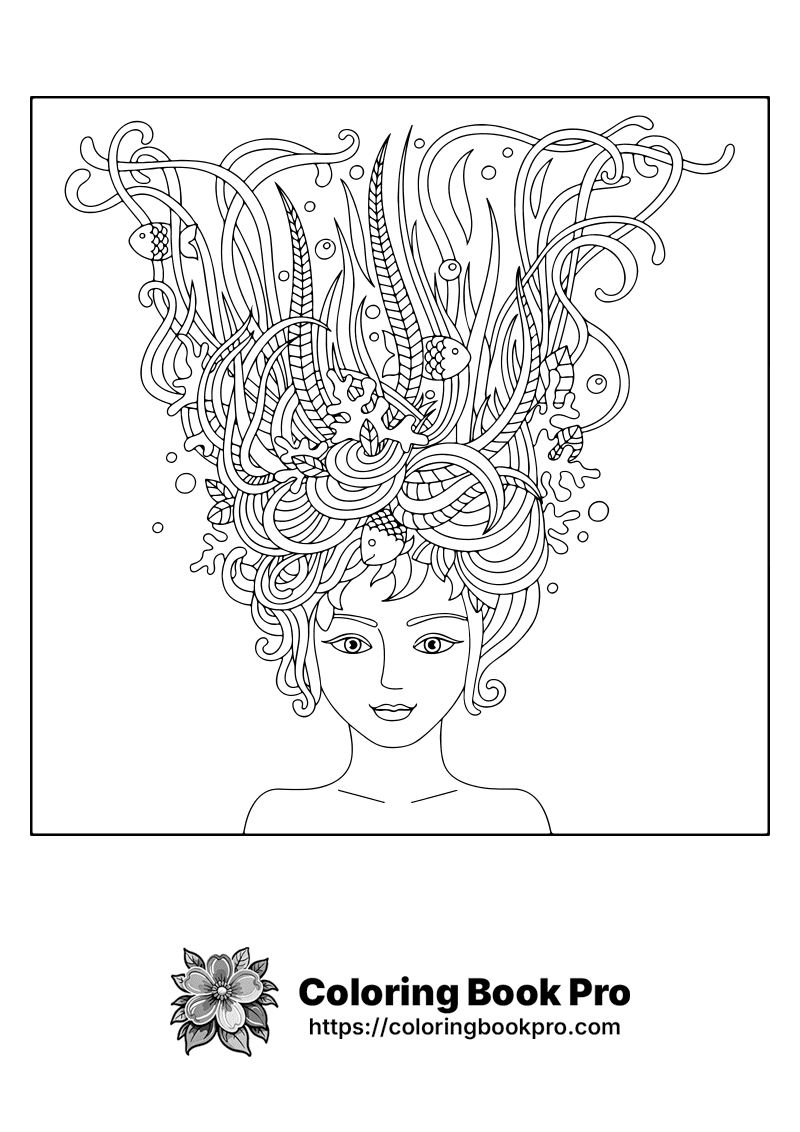 A woman with her hair in the shape of feathers. icon