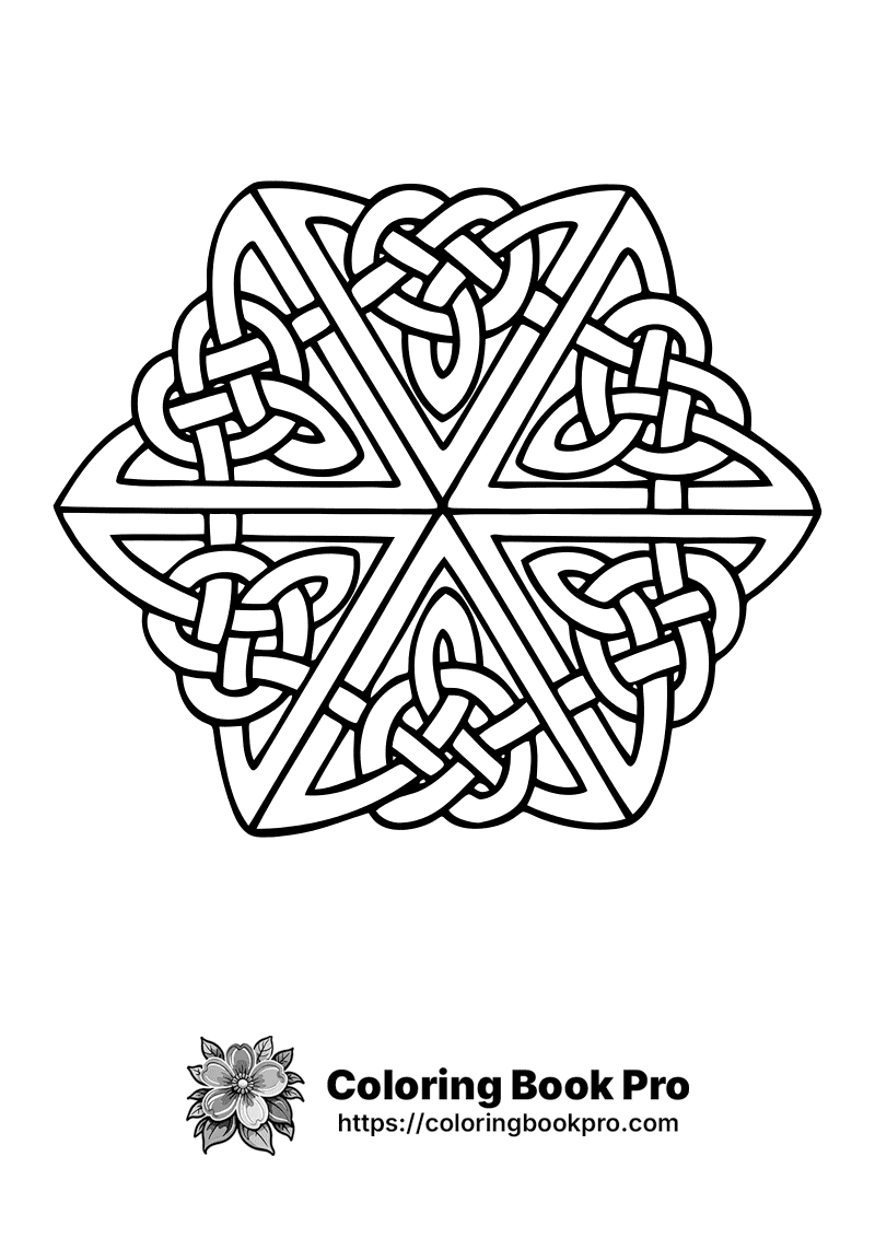 A celtic knot in the shape of a star. icon