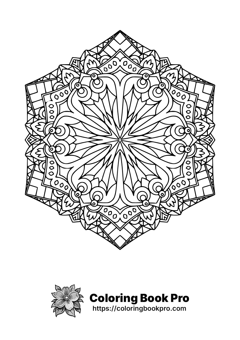 A black and white image of a geometric design. icon