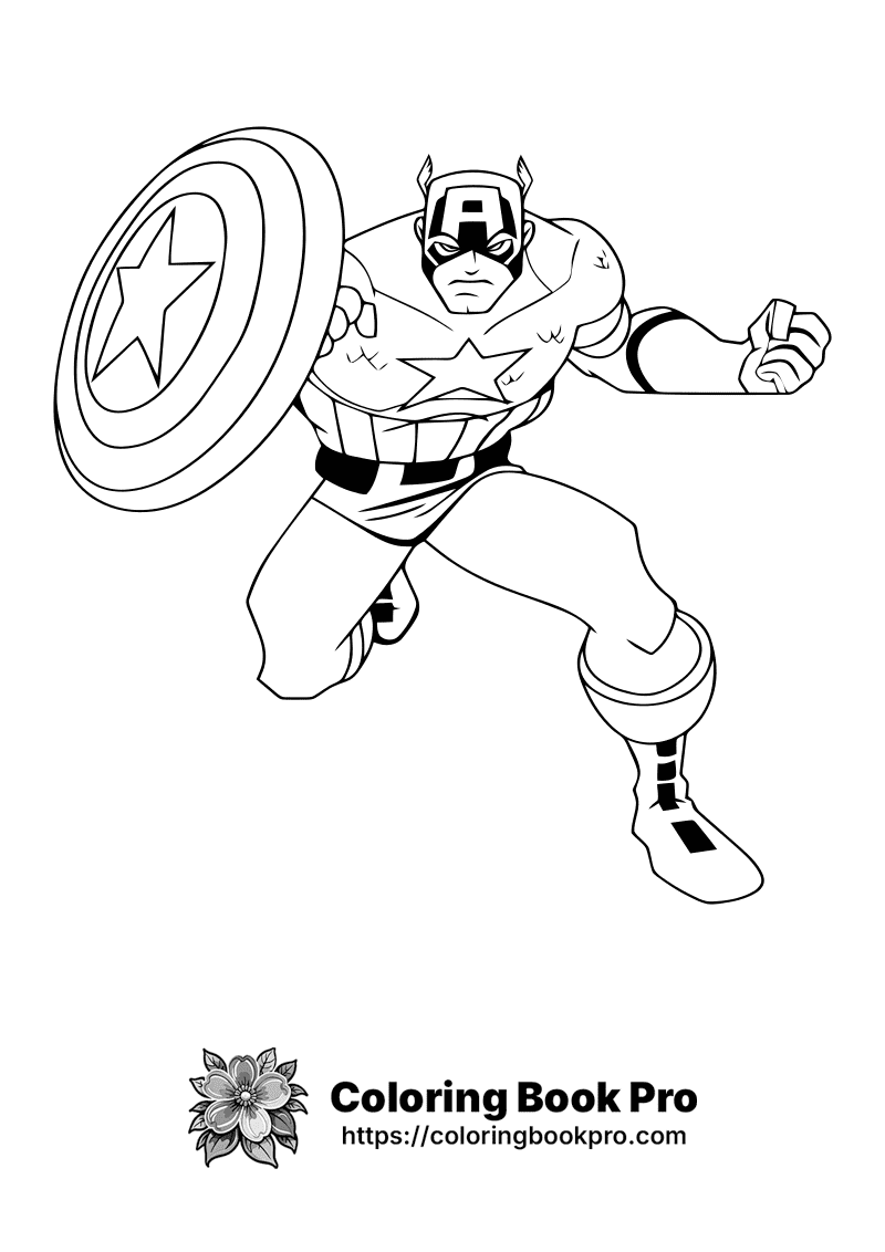 A black and white image of Captain America. icon