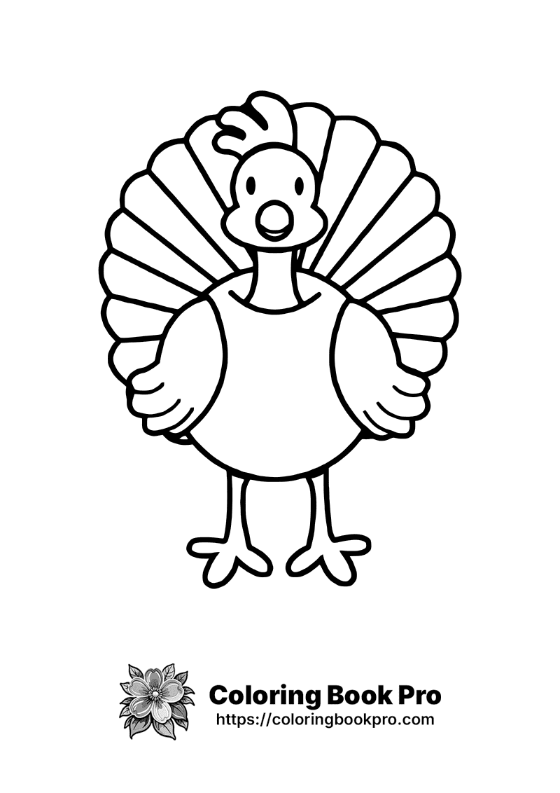 A black and white picture of a turkey icon