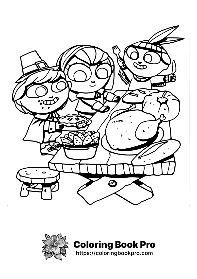 A black and white picture of three kids around a table. icon
