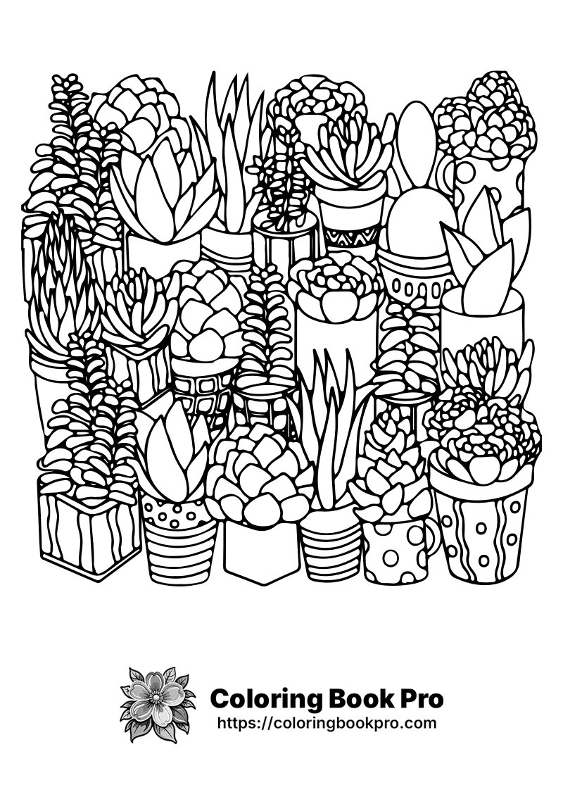 A black and white picture of potted plants. icon