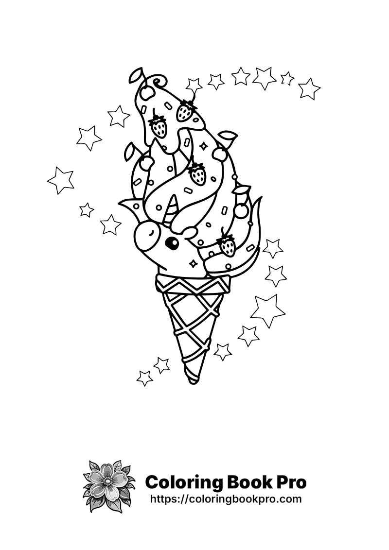 A black and white drawing of an ice cream cone. icon