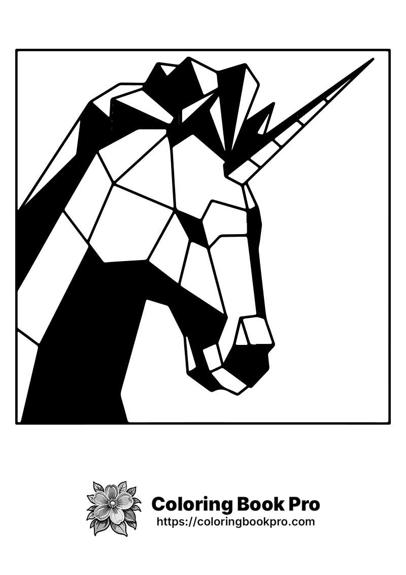 A black and white image of a unicorn. icon
