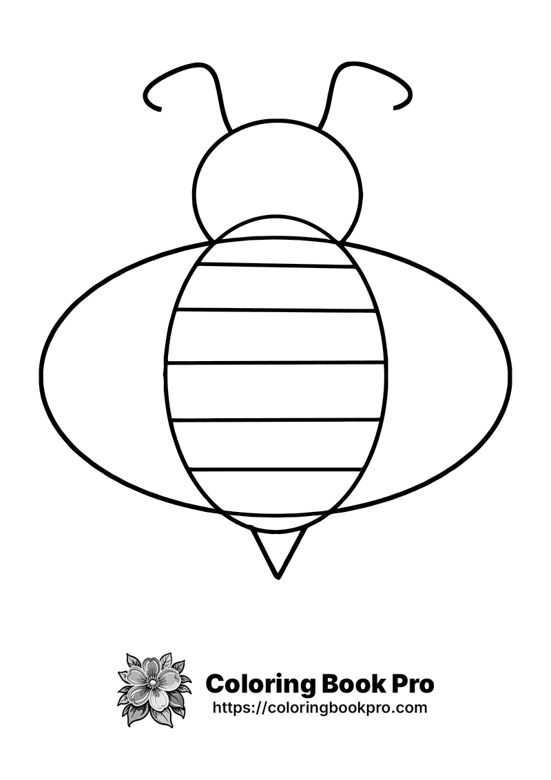 Bee Insect Printable Bee Coloring Page - Free Printable - insects 39