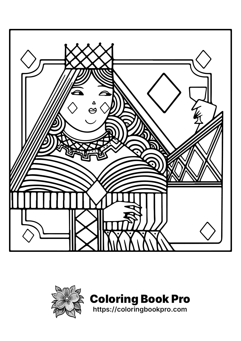 A black and white image of a queen of diamonds | princess_73 | Princess ...