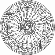 Intricate Geometric Mandala Design coloring page