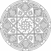 Geometric Mandala Design coloring page