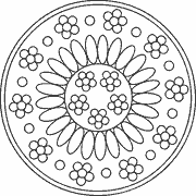Floral Mandala Design coloring page