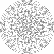 Intricate Mandala Design coloring page