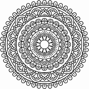 Intricate Floral Mandala Design coloring page