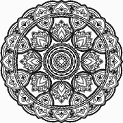 Intricate Floral Mandala Design coloring page