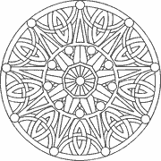 Celtic Knot Mandala coloring page