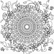 Intricate Floral Mandala Design coloring page
