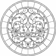 Circular Floral Mandala Design coloring page
