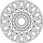 Geometric Mandala Design coloring page