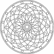 Geometric Mandala Pattern coloring page