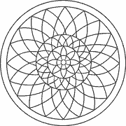 Intricate Geometric Mandala Design coloring page