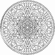 Intricate Floral Mandala Design coloring page