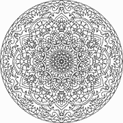 Intricate Floral Mandala Design coloring page