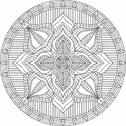 Intricate Floral Mandala Design coloring page