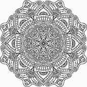 Intricate Floral Mandala Design coloring page