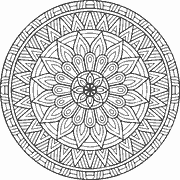 Intricate Circular Mandala Design coloring page