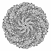 Intricate Floral Mandala Design coloring page