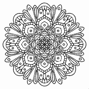Intricate Floral Mandala Design coloring page