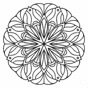 Intricate Floral Mandala Design coloring page