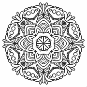 Intricate Floral Mandala Design coloring page
