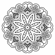 Intricate Floral Mandala Design coloring page