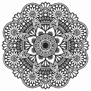 Intricate Floral Mandala Design coloring page