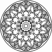 Mandala with Cats coloring page